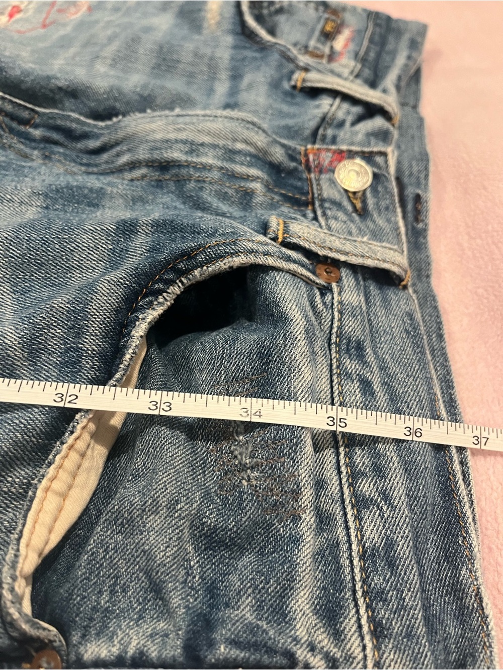 Ralph Lauren Distressed Patchwork Jeans - Picture 7 of 8